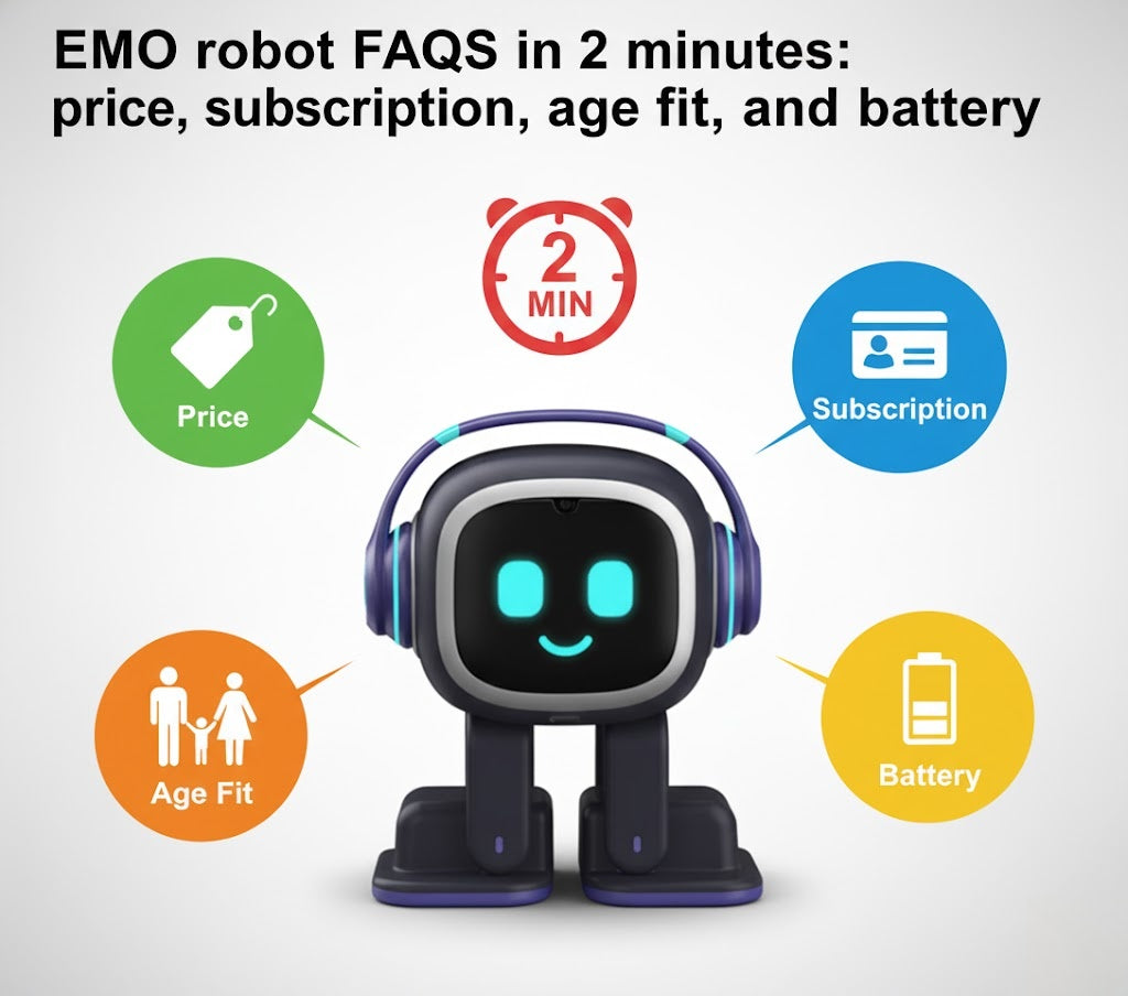 EMO robot FAQs in 2 minutes: price, subscription, age fit, and battery