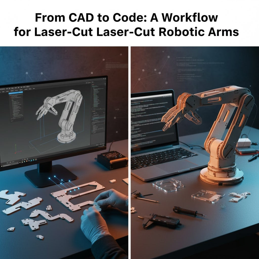 From CAD to Code: A Workflow for Laser-Cut Robotic Arms