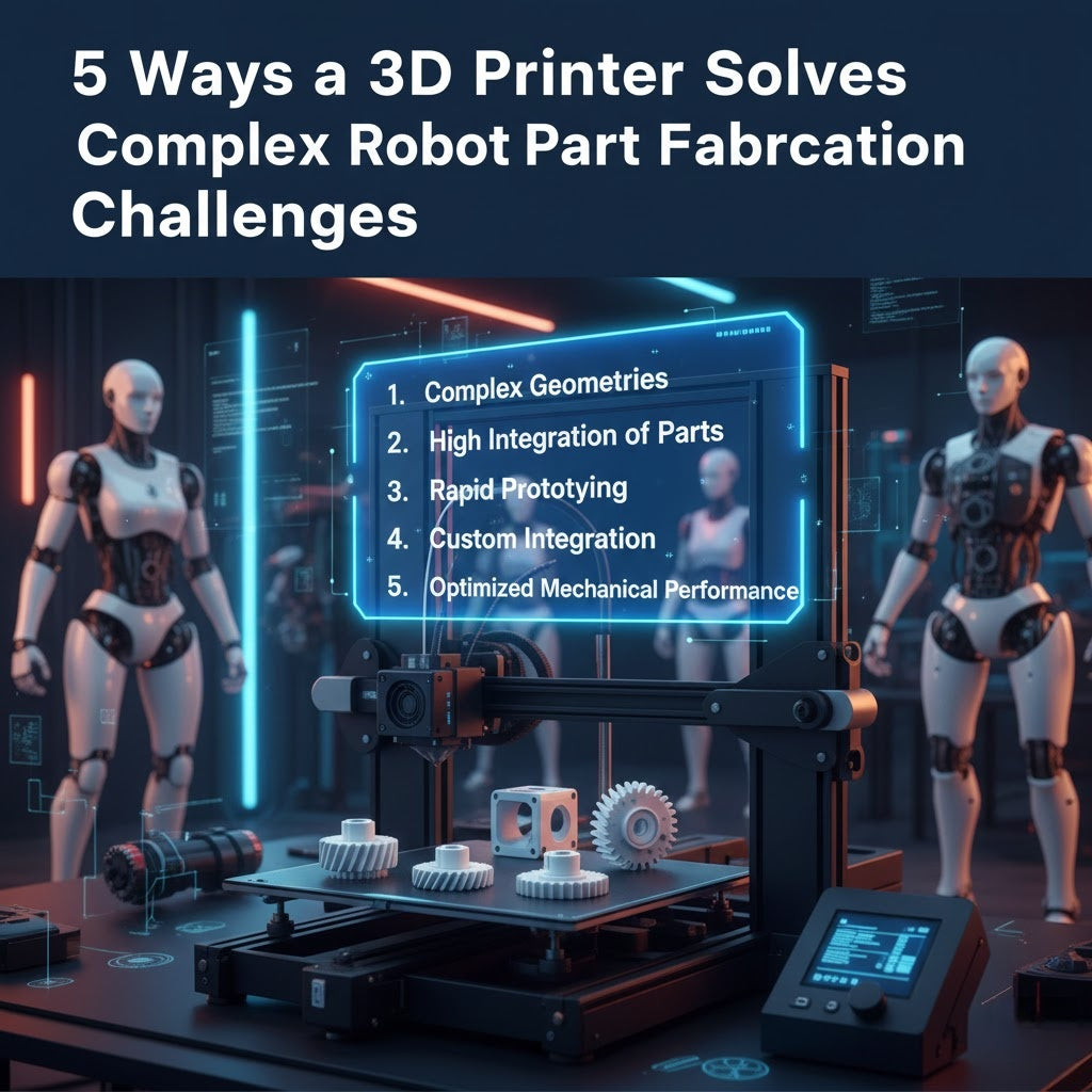5 Ways a 3D Printer Solves Complex Robot Part Fabrication Challenges